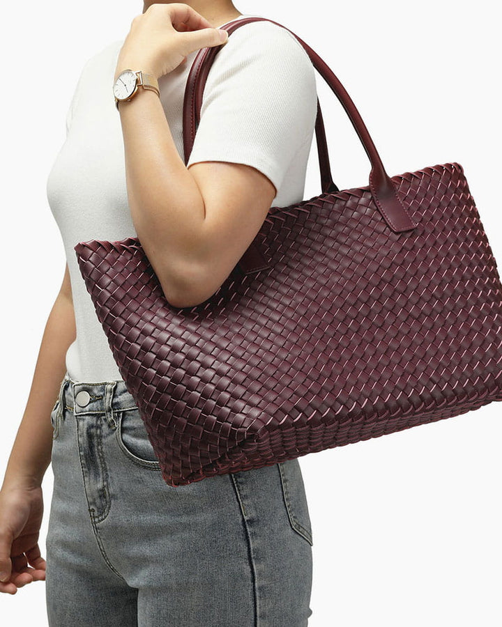 Chic Everyday City Handwoven Leather Tote