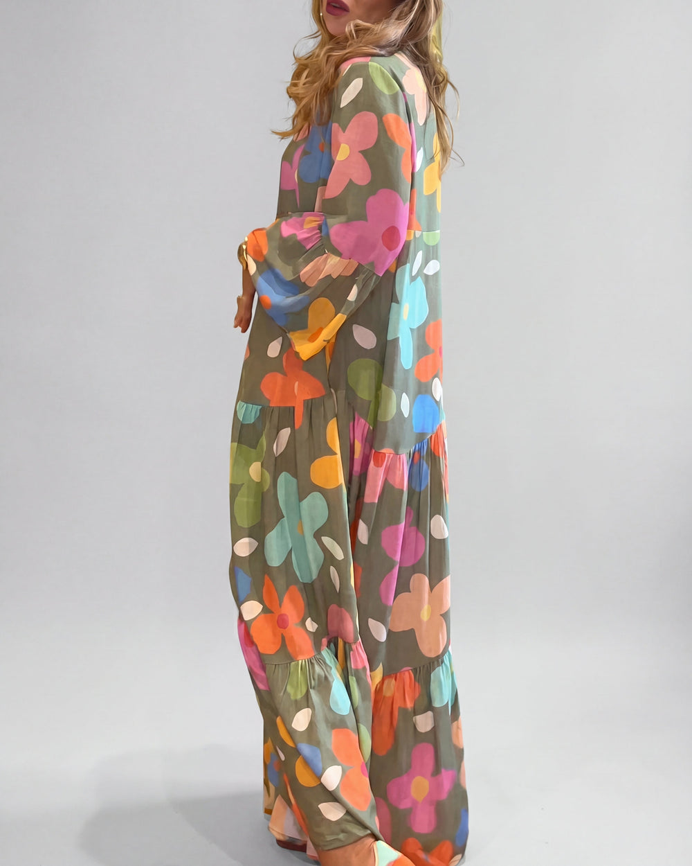 Floral Dream Relaxed Fit Maxi Dress — side view