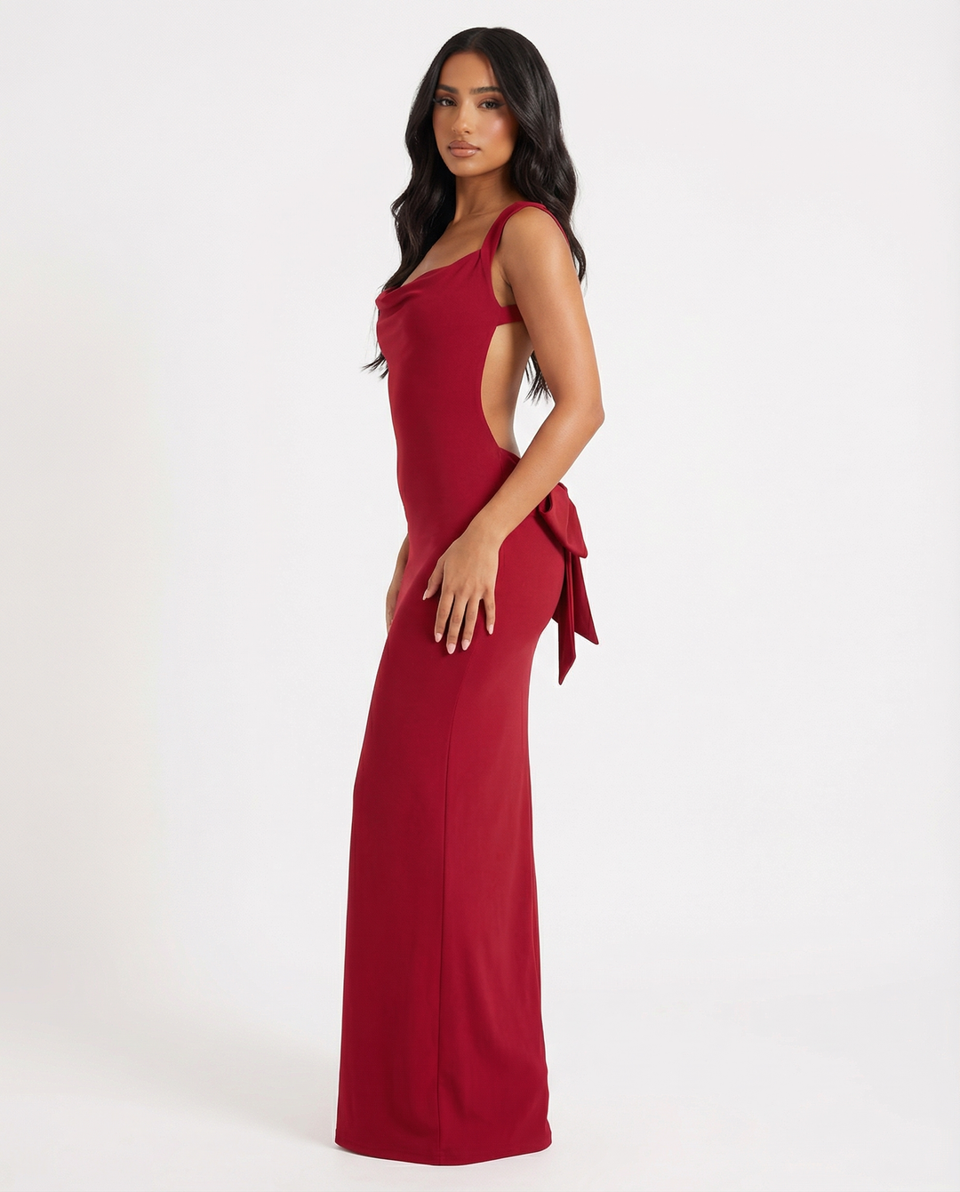 ARIA Backless Muse Maxi Dress - women's maxi dress, side view