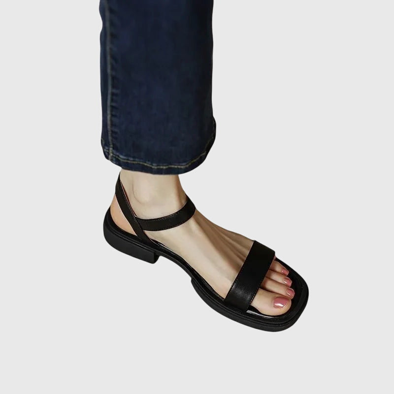 Celestia Orthopedic Leather Sandals — detail view