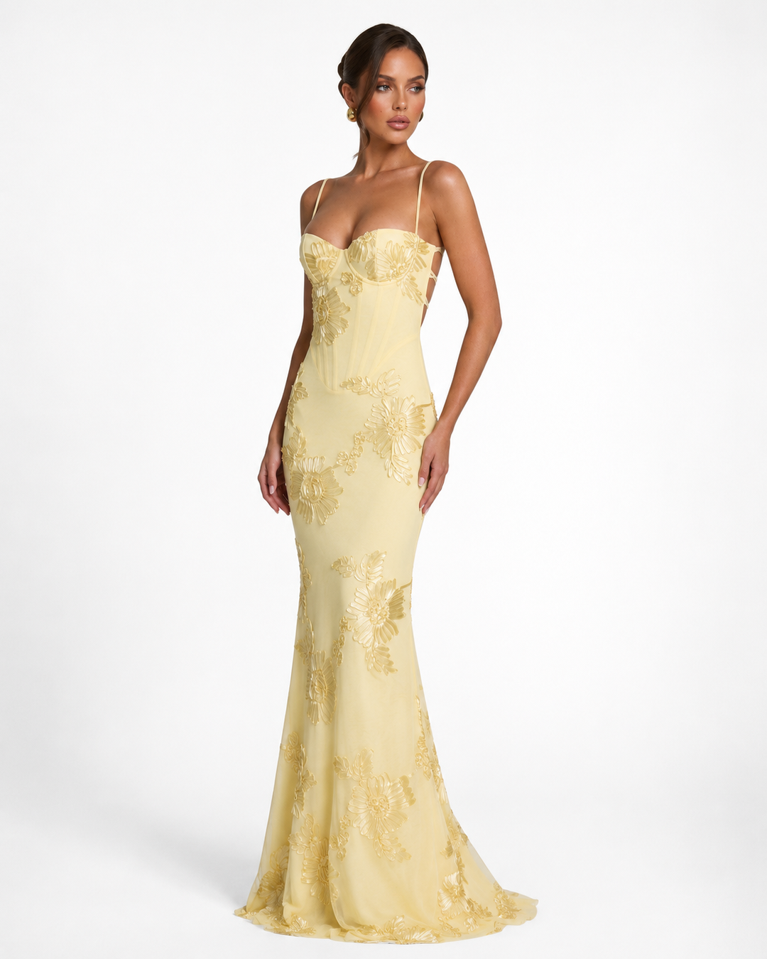Rosalie Corset Gown - women's gown, side view