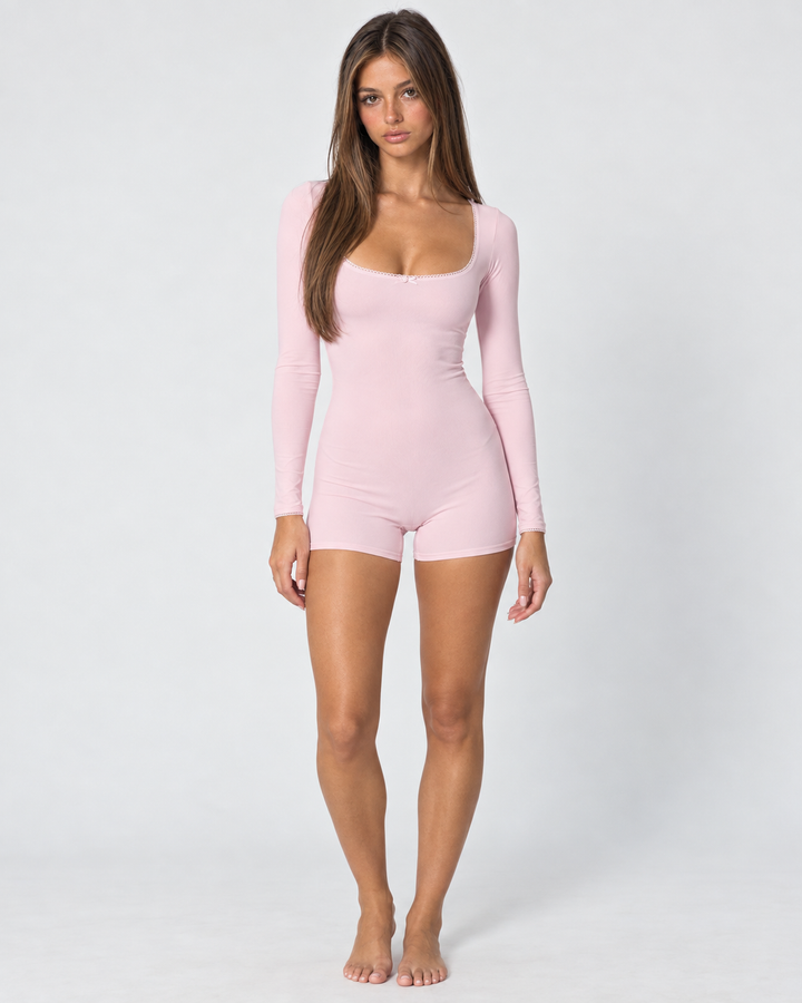 Soft Girl Long Sleeve Romper