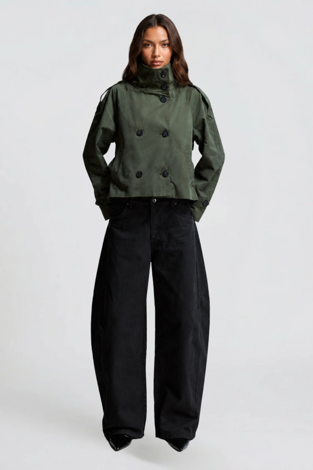 Eline Trench Jacket — women's jacket, back view