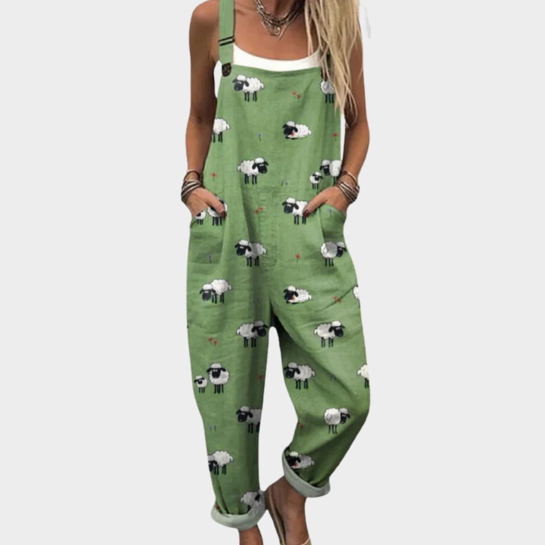 Relaxed Dungaree Jumpsuit — front view