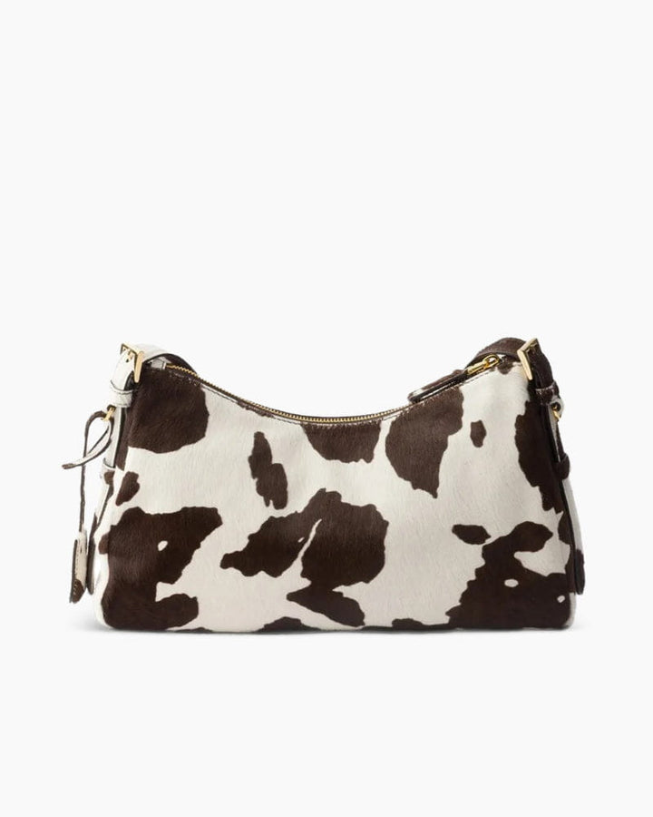 Women’s Cafe Hangout Printed Top-grain Cowhide Shoulder Bag