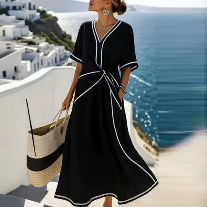 Athena Flattering Summer Dress — front view