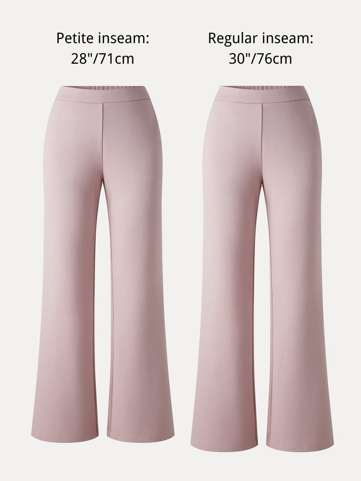 Ponte High-Rise Slim Flared Pants with Pockets