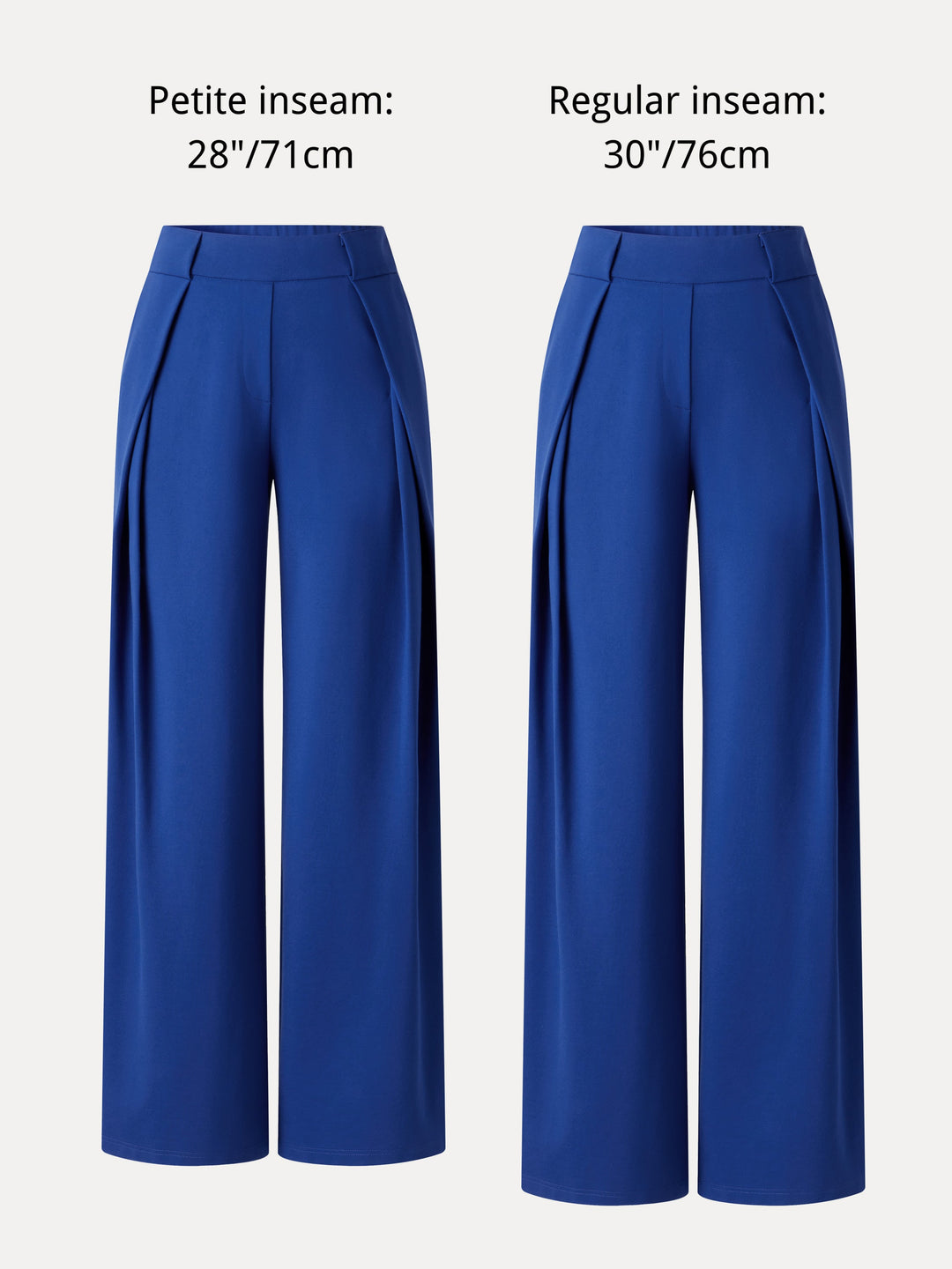 Ponte Mid-Rise  Wide-Leg Tuck Pants with Pockets
