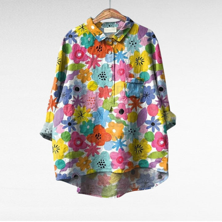 Winifred Colourful Summer Blouse — side view