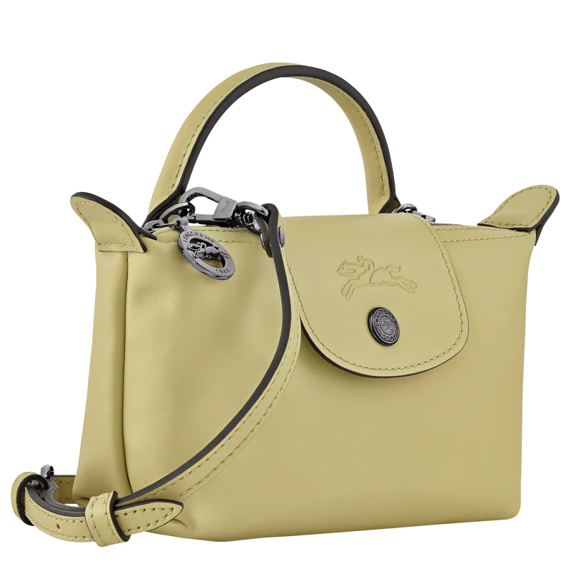 Longchamp Mini Leather Bag Pistache — side view