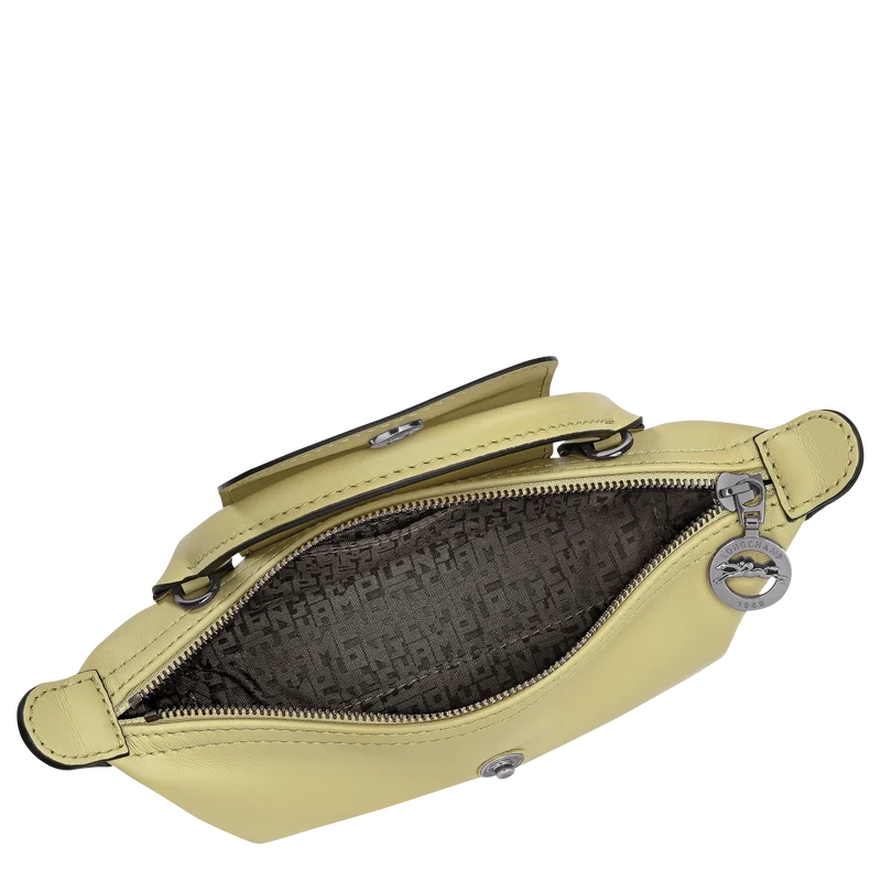 Longchamp Mini Leather Bag Pistache — interior view