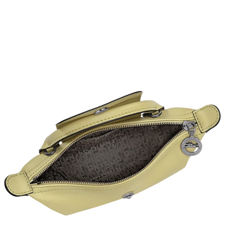 Longchamp Mini Leather Bag Pistache — interior view
