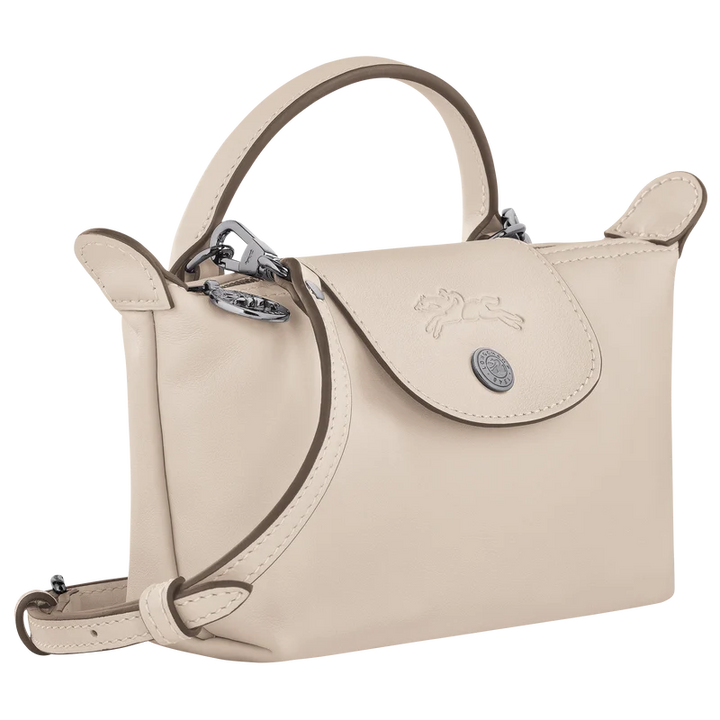 Longchamp Mini Leather Bag White — side view