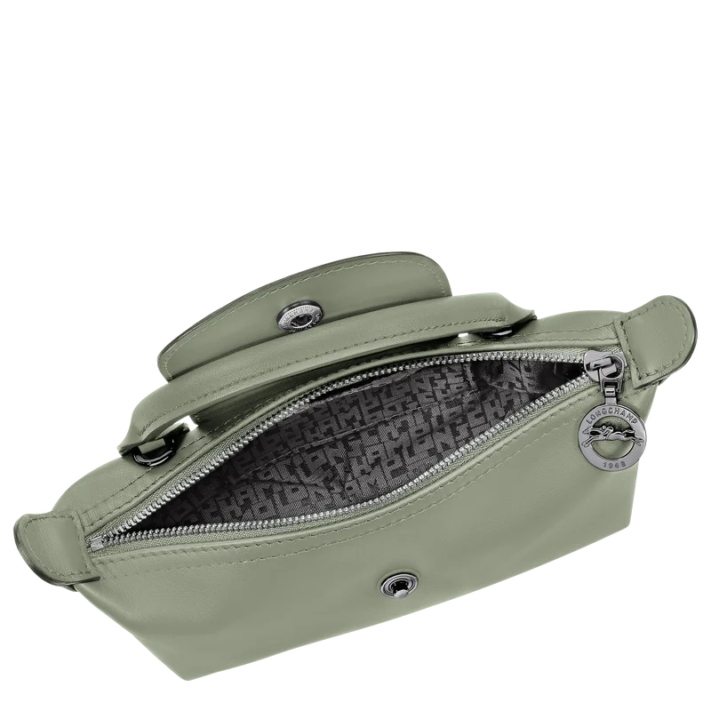 Longchamp Mini Leather Bag Tundra — interior view