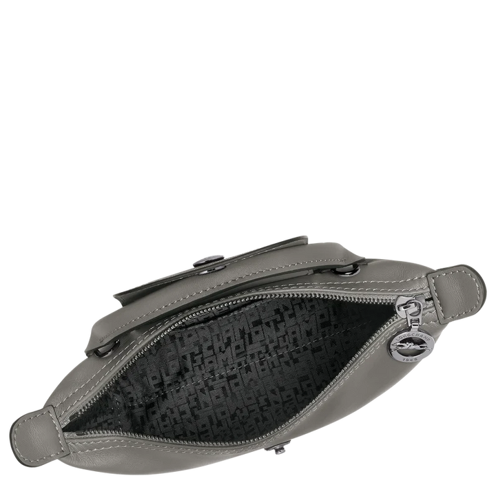 Longchamp Mini Leather Bag Grey — interior view