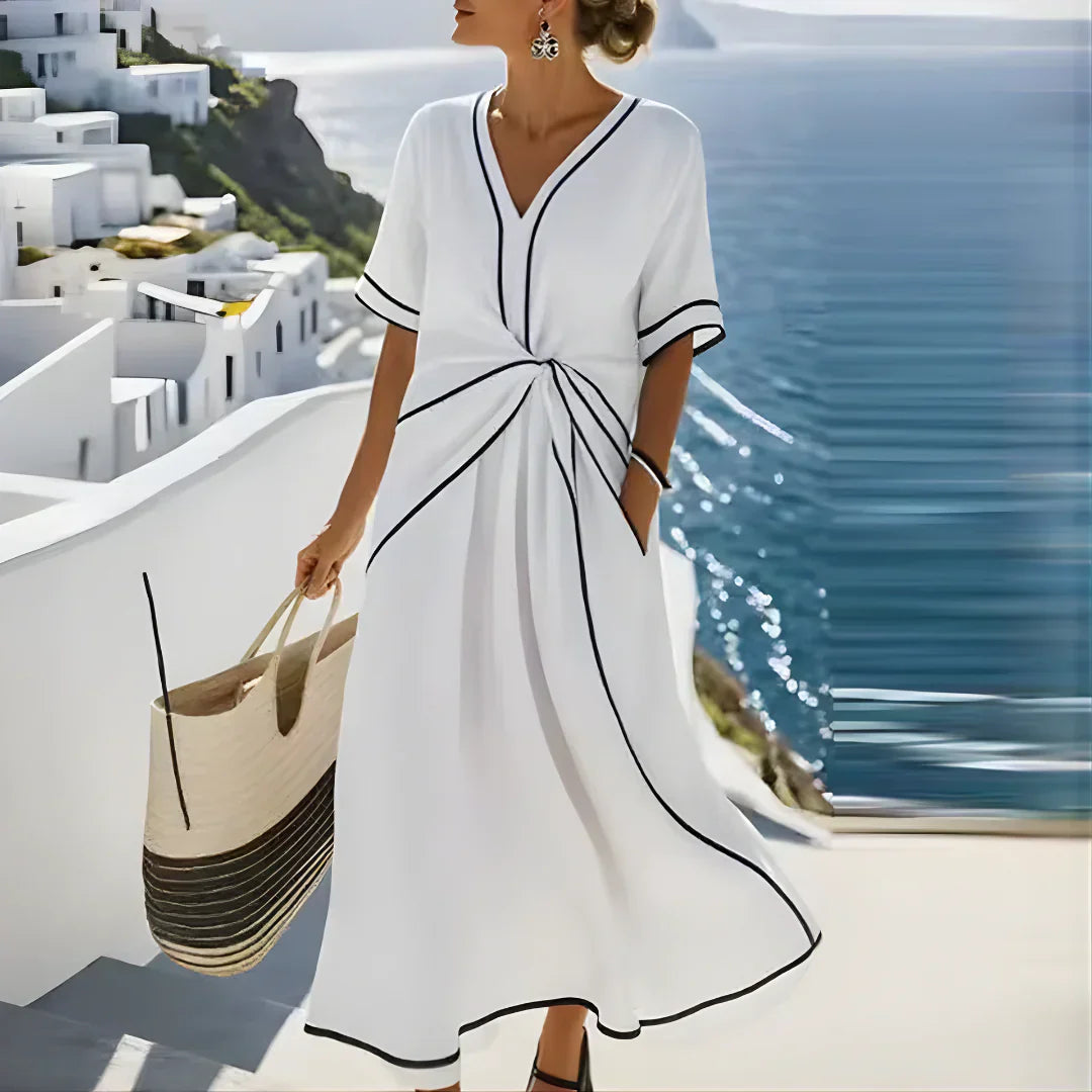 Athena Elegant Summer Dress — front view