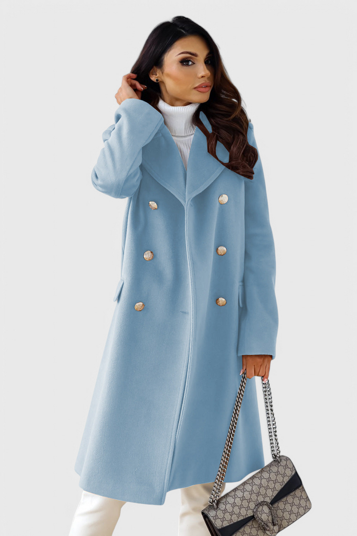 Yara tailored wool coat full length editorial