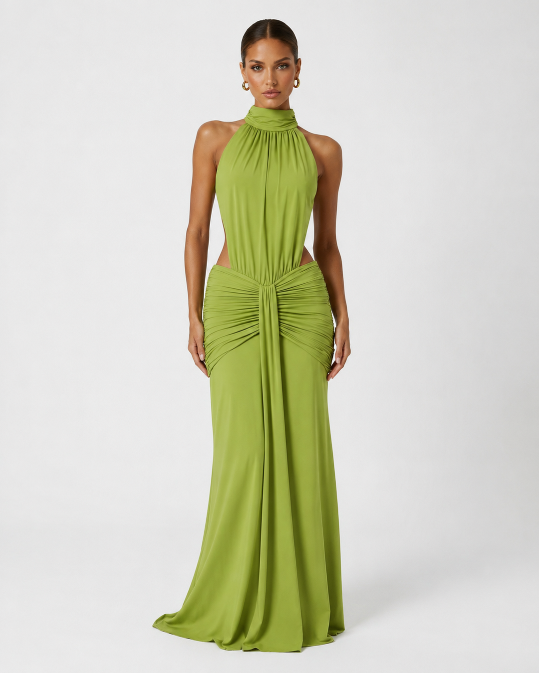Scarlet Muse Gown — women's evening gown, styled as a complete outfit