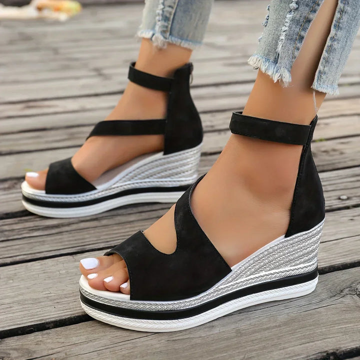 Addison Platform Orthopedic Sandals — top view