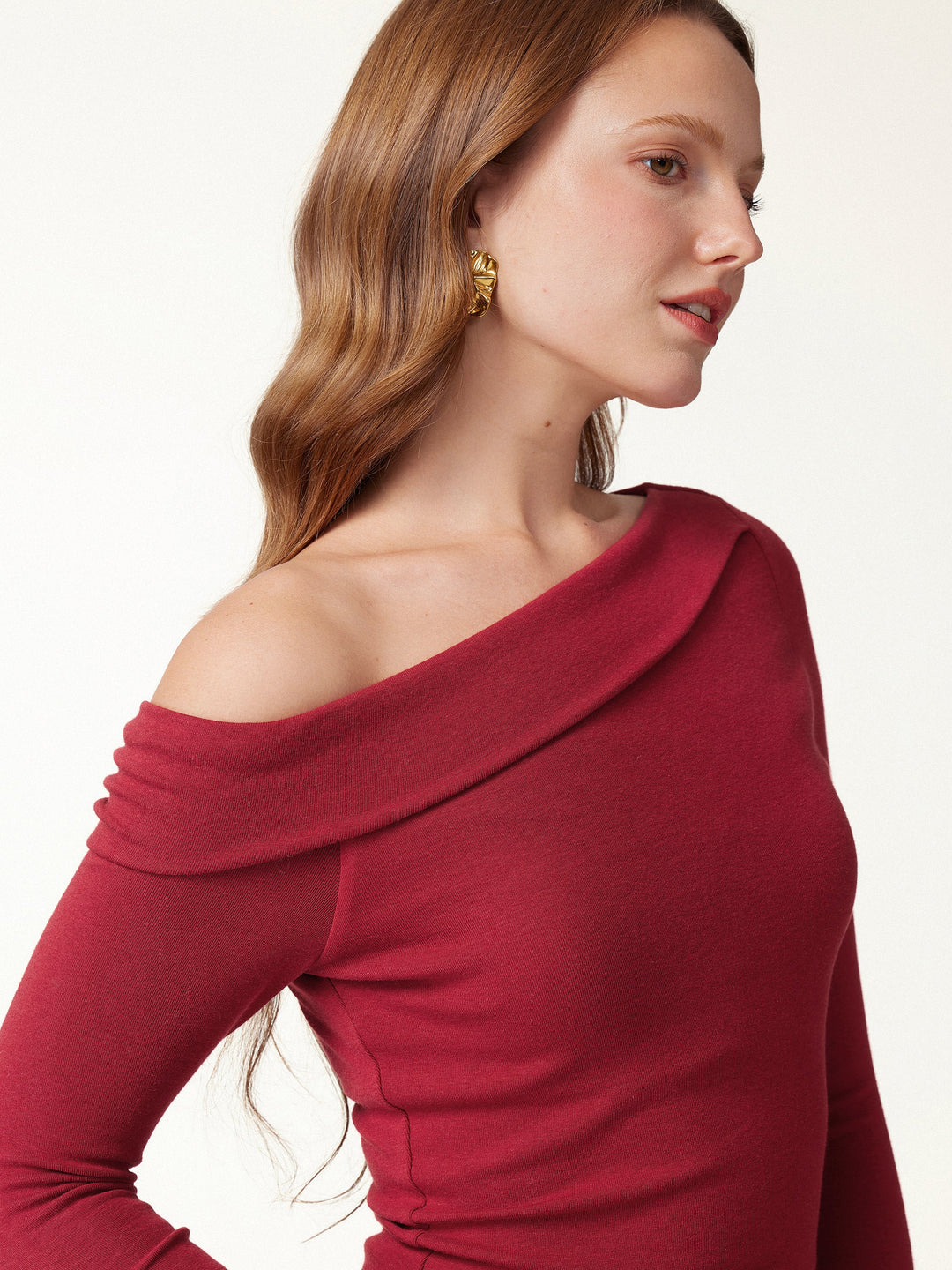 2Pcs Set LiteWarm Asymmetrical Built-In Bra Top 2.0 & High-Rise A-Line Midi Skirt