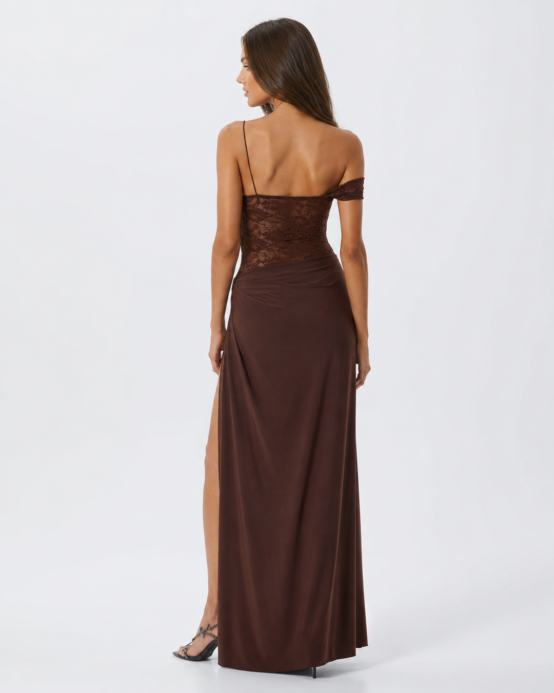 Luna Muse Maxi Dress - women's maxi dress, hem detail