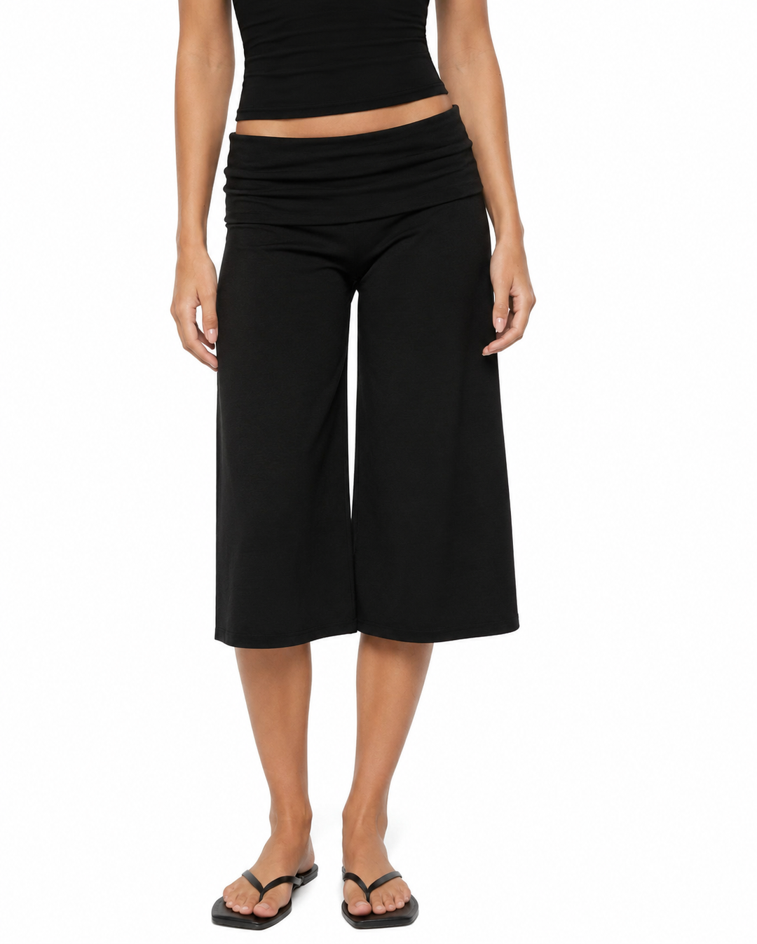 Foldover Capri Pants