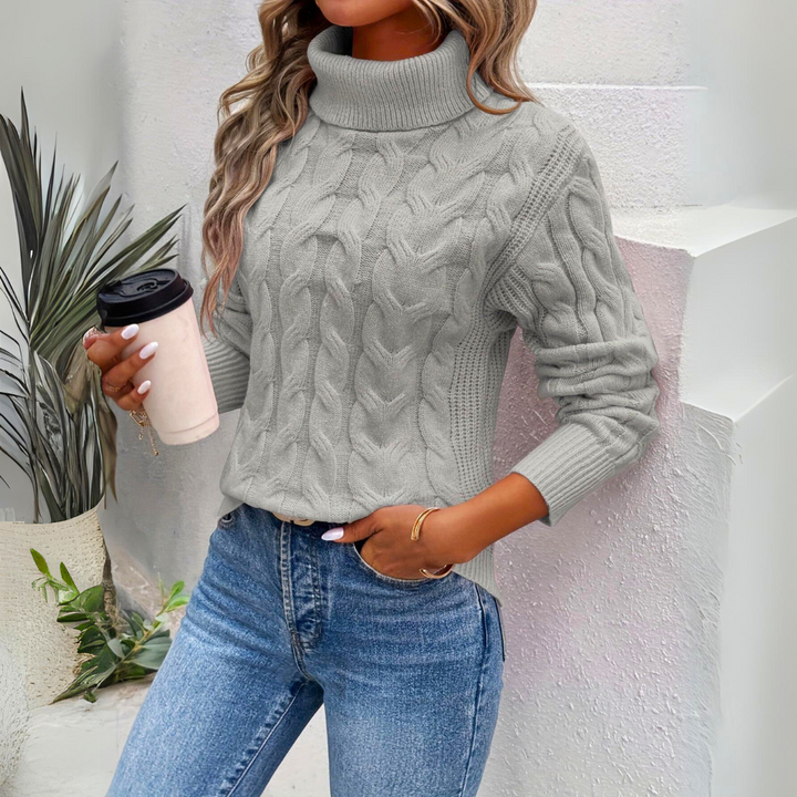 Lily Comfortable Turtleneck — back view