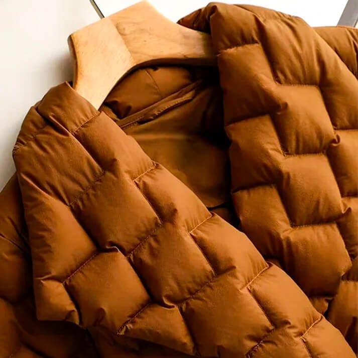 Isabella | Women's Belted Quilted Down Coat with Shawl Collar