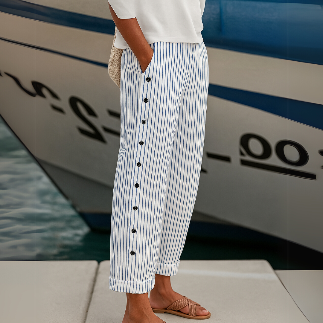 Rea Striped Pants — back view