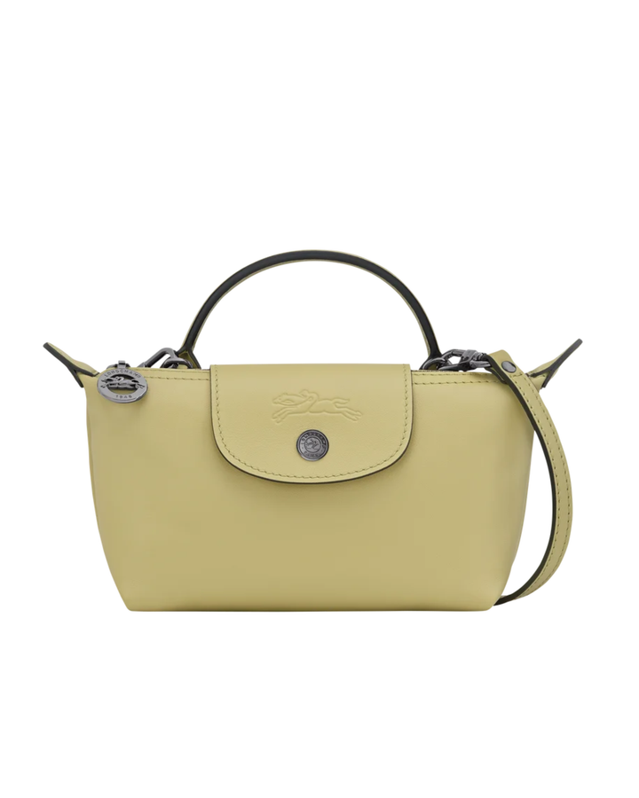 Longchamp Mini Leather Bag Pistache — front view