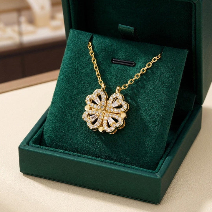 Necklace laid flat showing the chain length