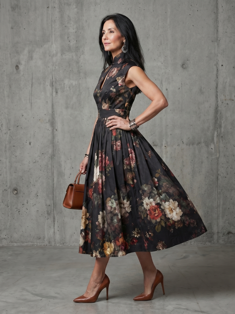 Greta Midi Dress — side view