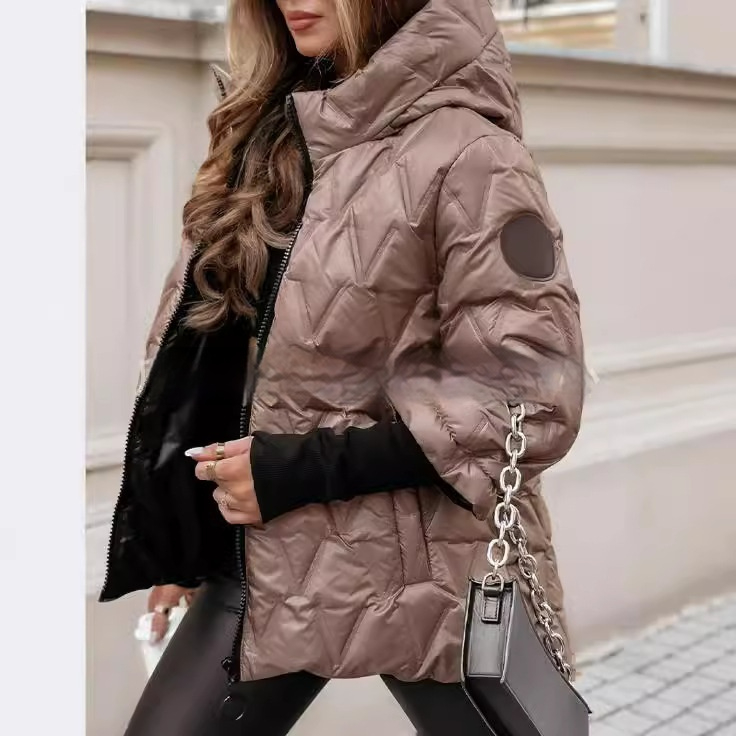 Marlene | Women's Quilted Hooded Puffer Jacket with Zip Front