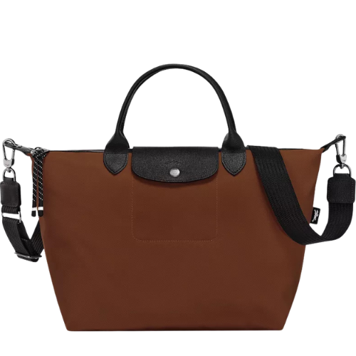 Longchamp Le Pliage Energy L Top Handle Crossbody Bag Cocoa Brown front view