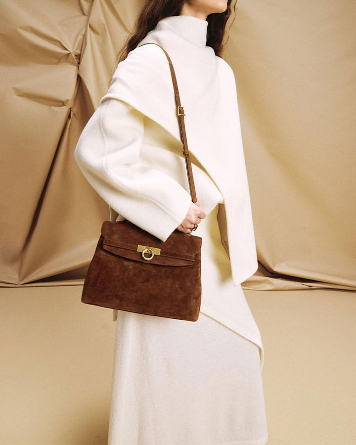 Chic City Daytime Suede Top Handle Satchel