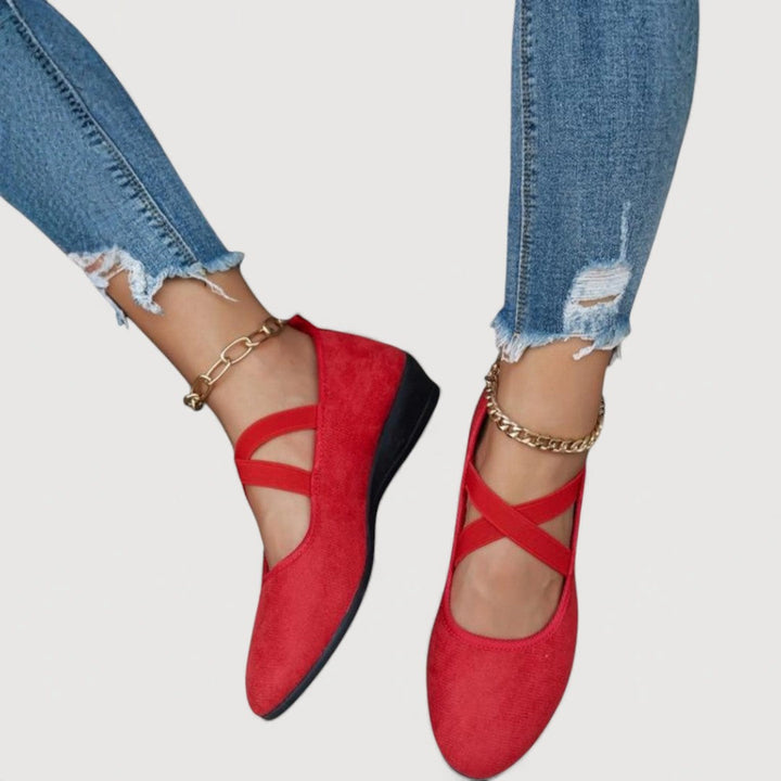Livia Elegant Comfort Flats — back view