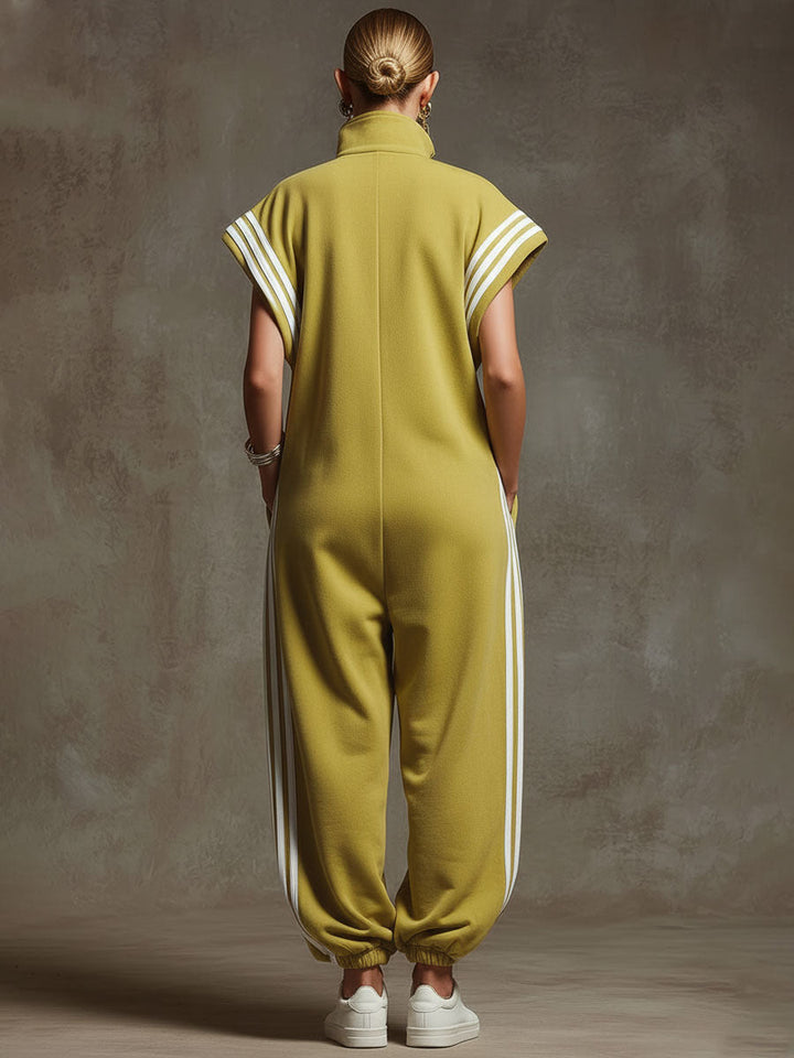 Casual women's sports jumpsuit – close-up