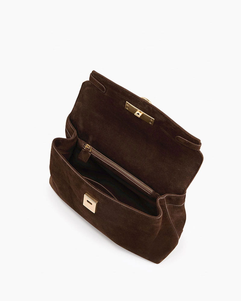 Chic City Daytime Suede Top Handle Satchel