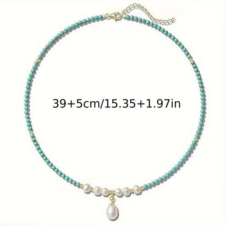 Necklace coiled to show the full string of beads together