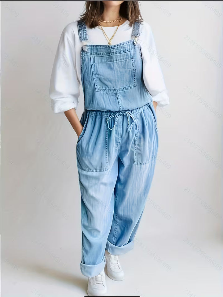 Saylor Denim Overalls — front view