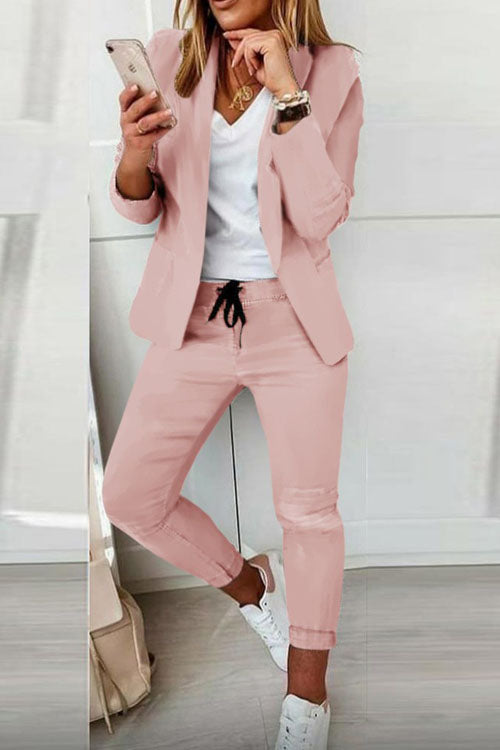 Mieczyslawa refined two-piece – model wearing
