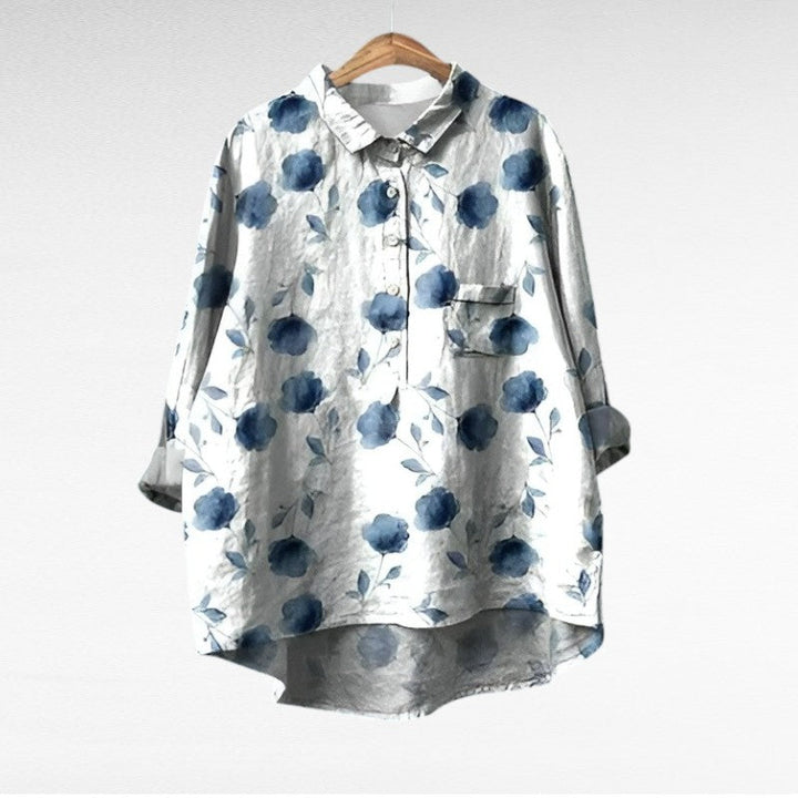 Katherine Colourful Summer Blouse — back view