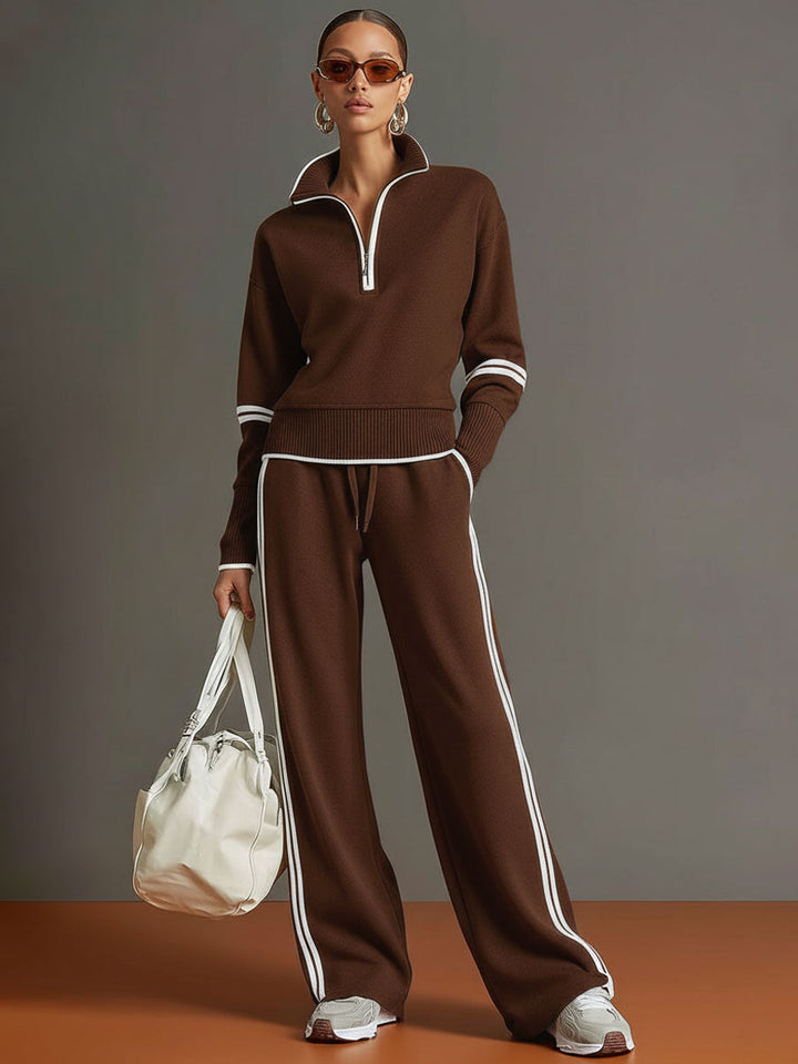 Blouse wide-leg set women's co-ord – close-up
