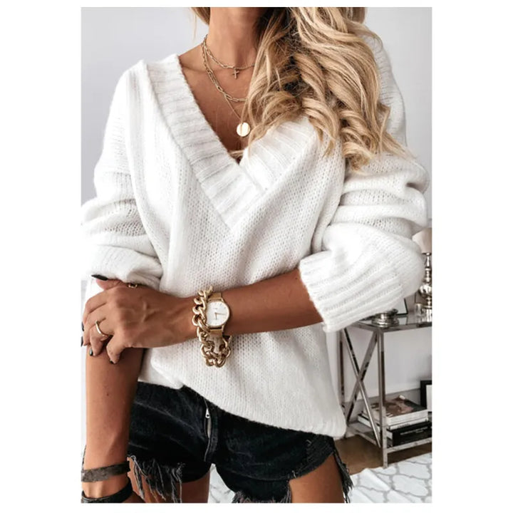 Mia Stylish Soft Sweater — close-up view