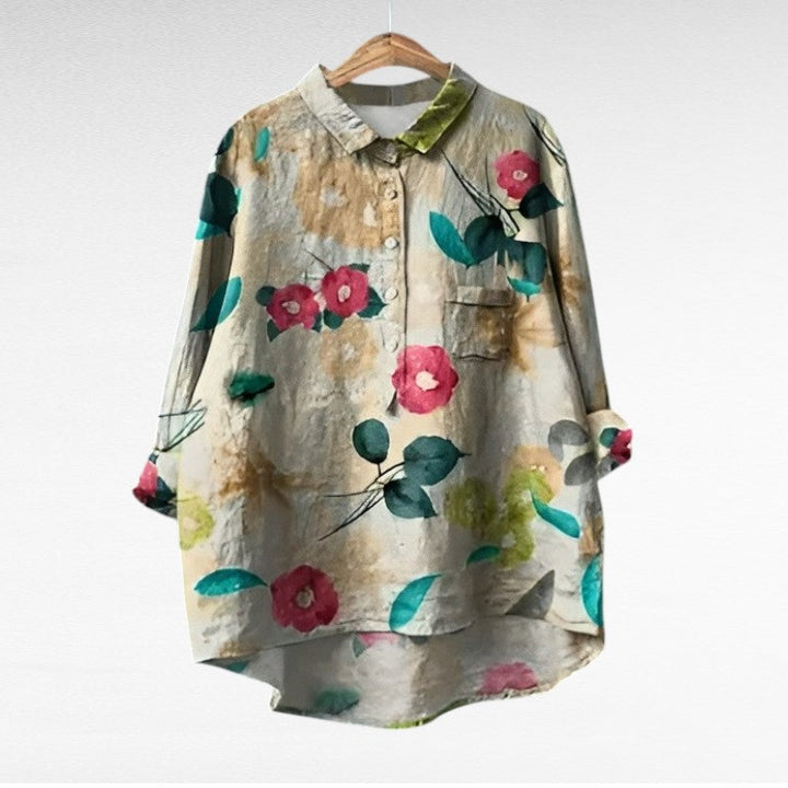 Katherine Colourful Summer Blouse — side view