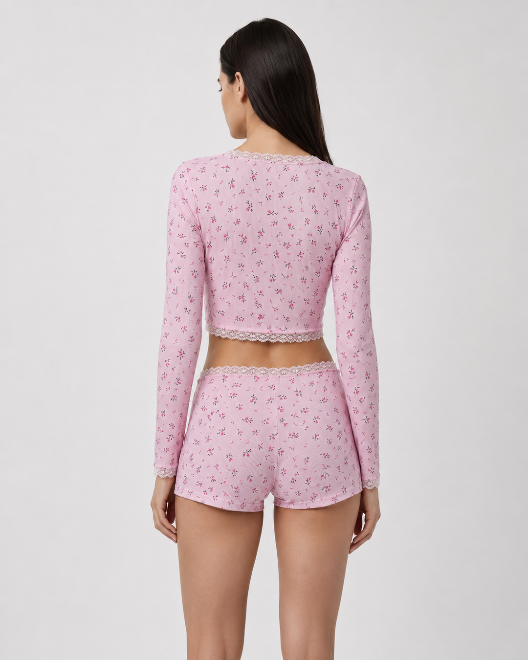 Soft Girl Floral PJ Set