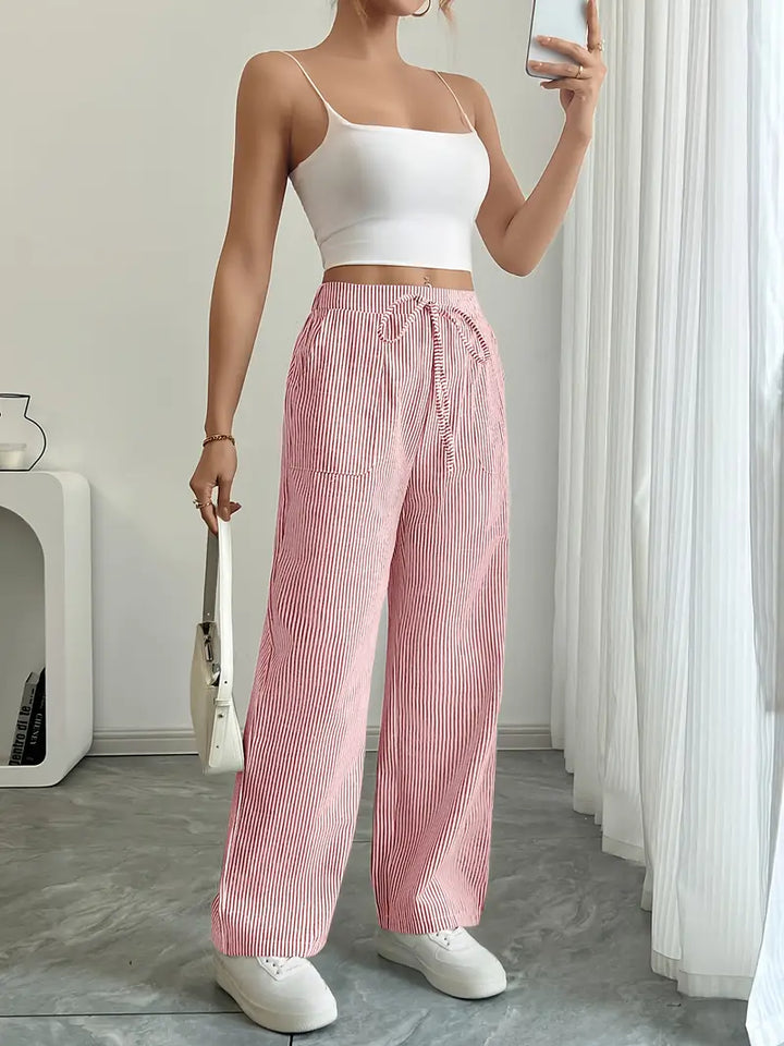 Karina Striped Pants — styled view