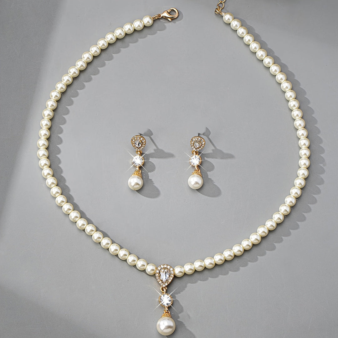 Necklace draped over a stand to show its full length