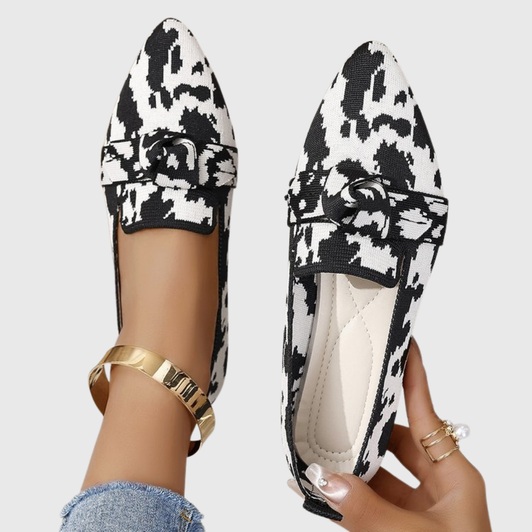 Mabel Dalmatian Print Comfort Loafers — side view