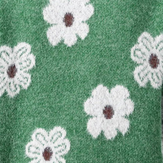 Bloom | Women's Floral Print Half Zip Sweater